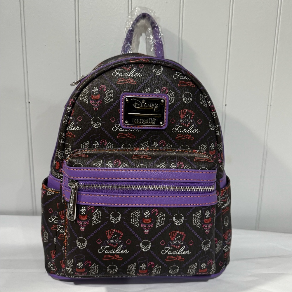 Loungefly X Disney Villains Dr Facilier AOP Mini Purple Backpack